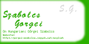 szabolcs gorgei business card